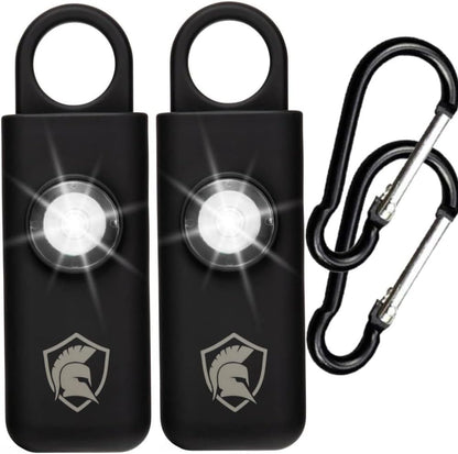 The Original Self Defense Siren Personal Safety Alarm for Women, Men, Kids, Elderly - SOS LED Strobe Light - Air Travel/Tsa Friendly - Emergency Safe Key Chain Device, Pocket Size - 2 Units